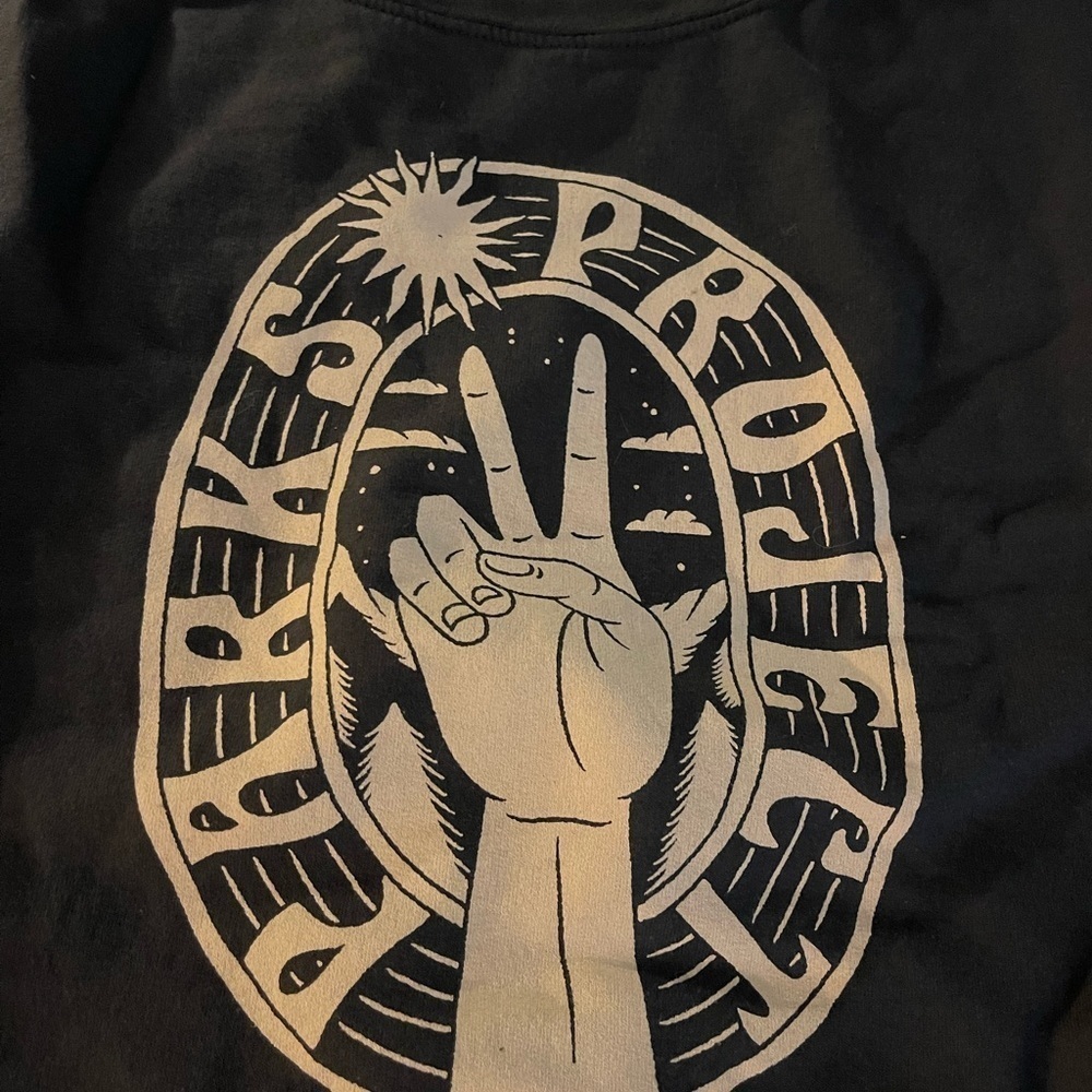 Parks Project Peace in The Parks Cropped Crew Neck, Dark Grey, 3XL, NWT - Picture 7 of 7